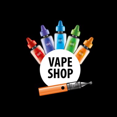 elektronik sigara dükkanı için vektör logo