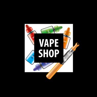 elektronik sigara dükkanı için vektör logo