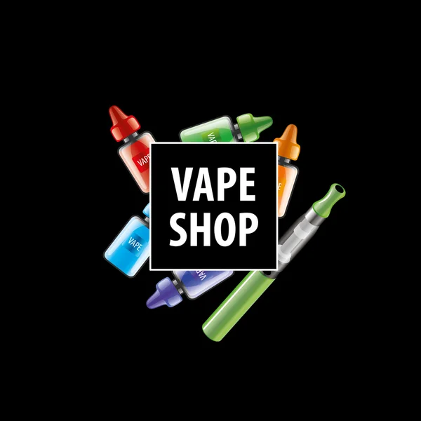 電子タバコの店のためのベクトルのロゴ — ストックベクタ