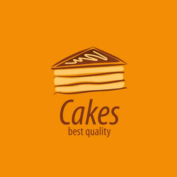 ケーキのベクトルのロゴ — ストックベクタ