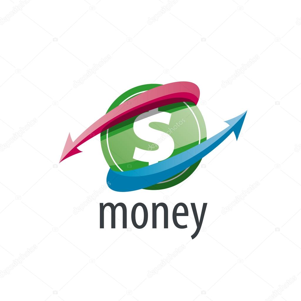 Money logo design template. Vector illustration of icon