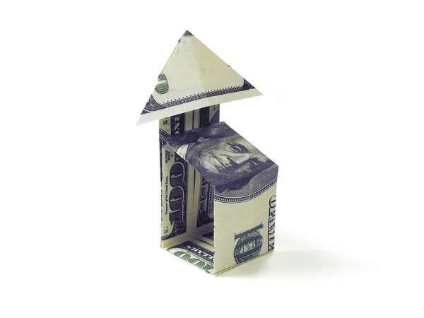 Dollars arrow origami — Stock Photo, Image