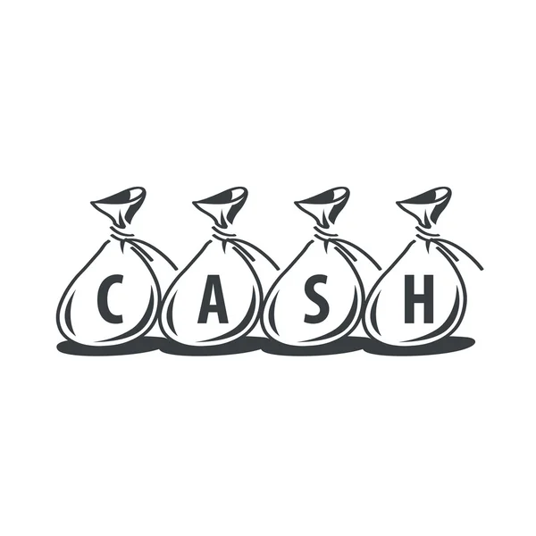 Логотип сумка грошей — стоковий вектор