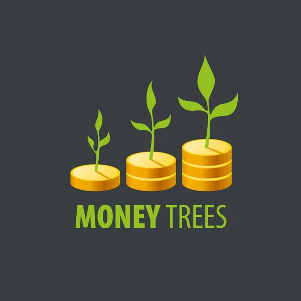 Logo pieniądze drzewa — Wektor stockowy
