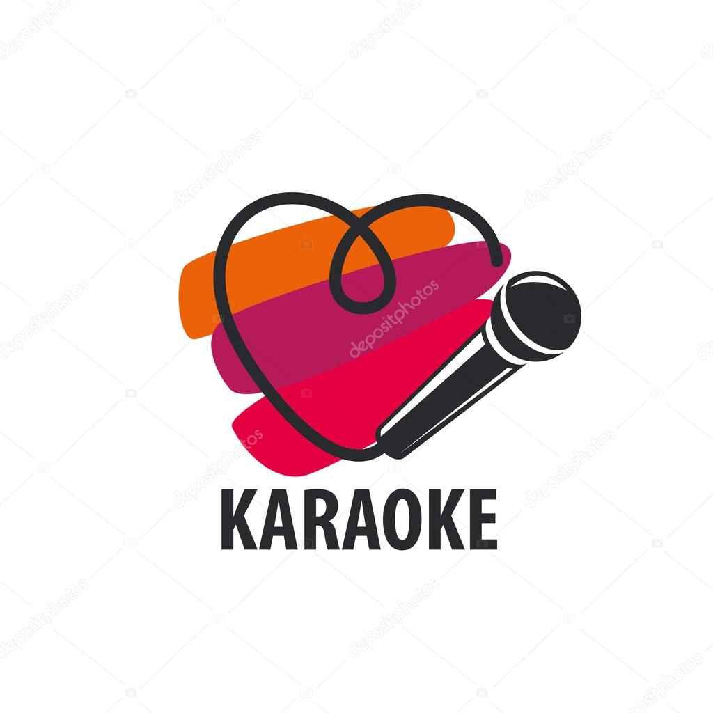 Logo design template for karaoke. Vector illustration of icon