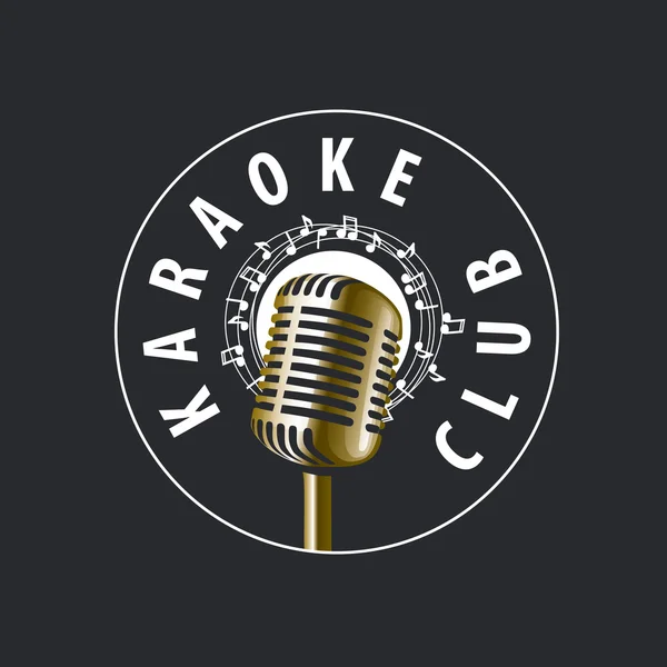 Logo vector karaoke — Vector de stock