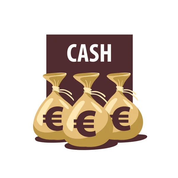 Logo bag of money — Stock Vector