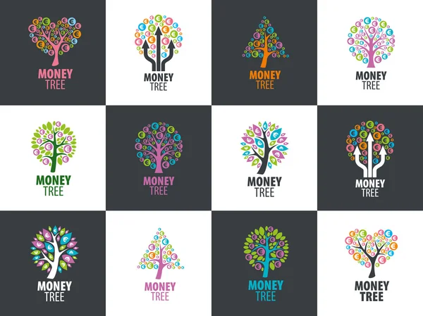 Logo argent arbre — Image vectorielle