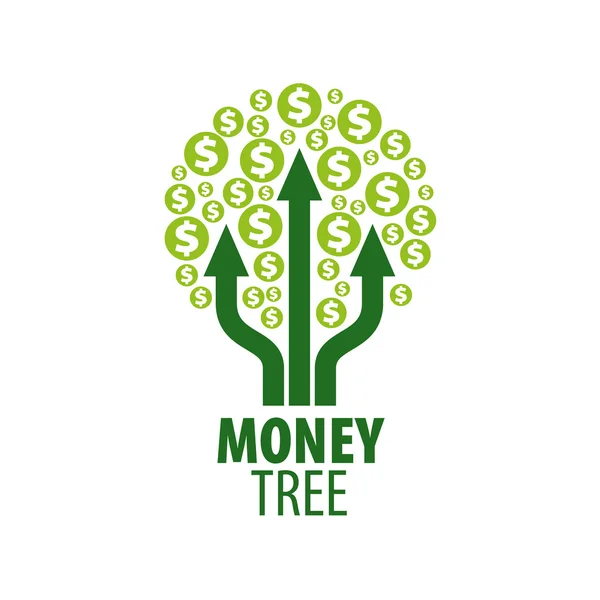 Logo money tree — Stock Vector