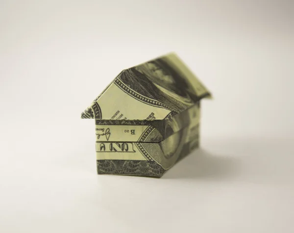 Origami money home — Stock Photo, Image