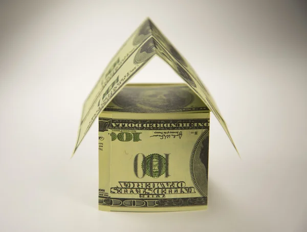 Origami money home — Stock Photo, Image