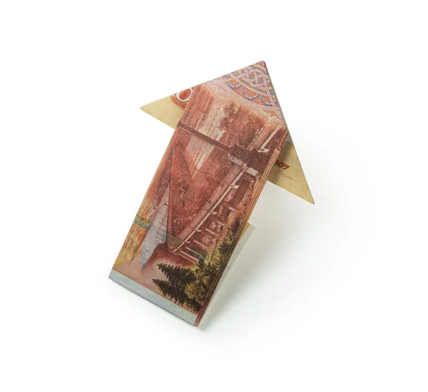 Rublos seta origami — Fotografia de Stock