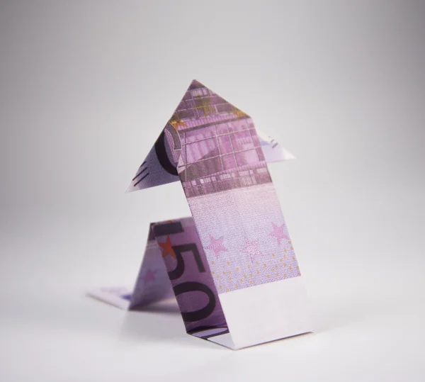 Euro arrow origami — Stock fotografie
