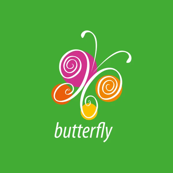 Logo vector mariposa — Vector de stock