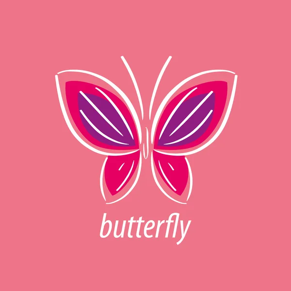 Logo vector mariposa — Vector de stock