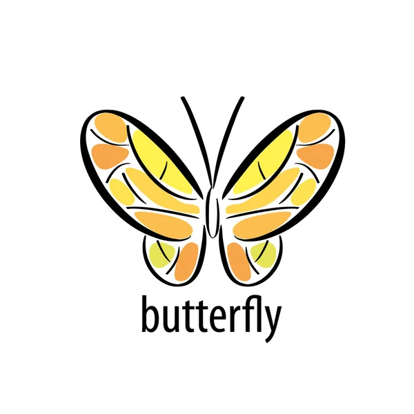 Logo vector mariposa — Vector de stock