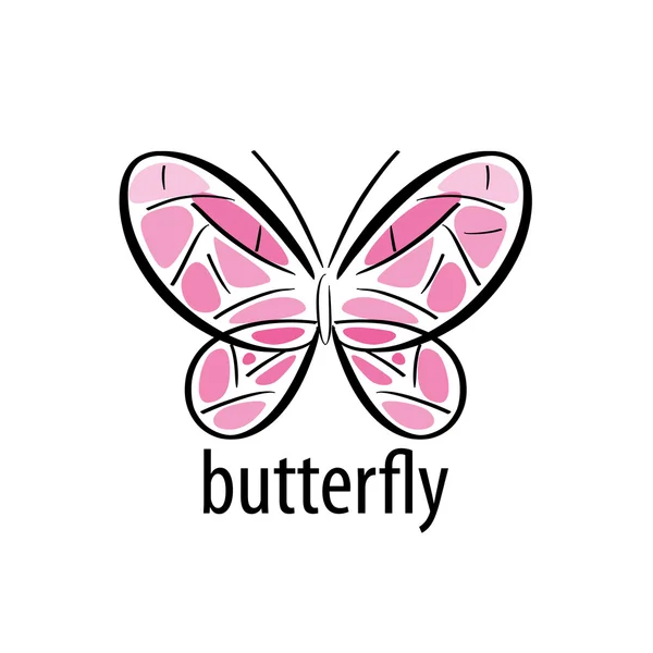 Logo vector mariposa — Vector de stock