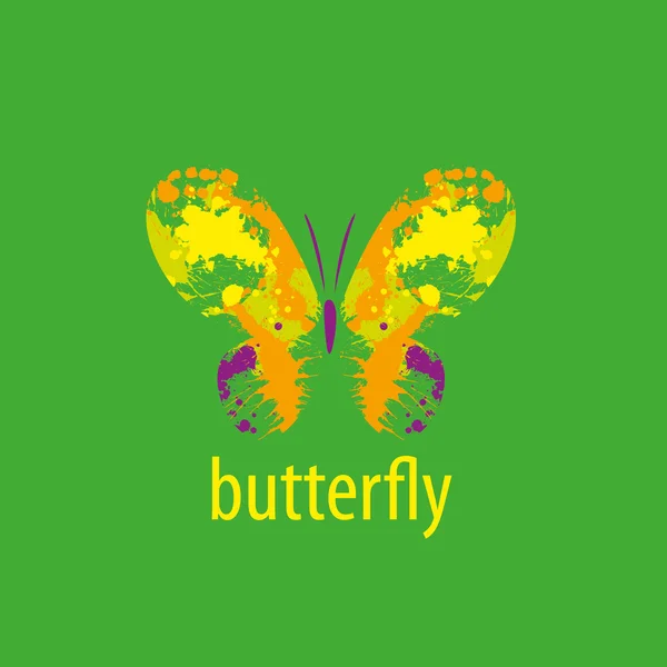 蝶のベクトルのロゴ — ストックベクタ
