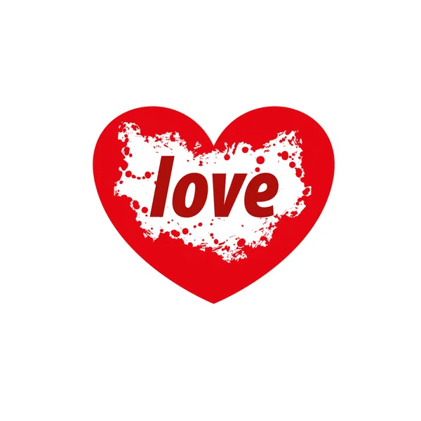 Logo schizzo di cuore — Vettoriale Stock