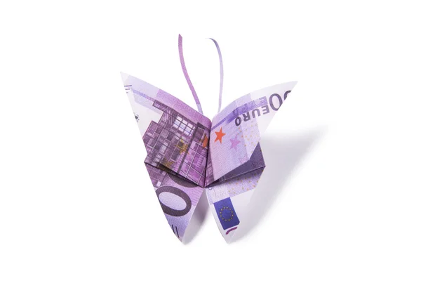 Euro v podobě motýlů — Stock fotografie