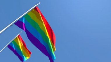 LGBT bayrağı rüzgarda dalgalanıyor