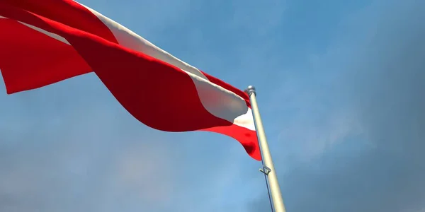 3d representación de la bandera nacional de Austria — Foto de Stock