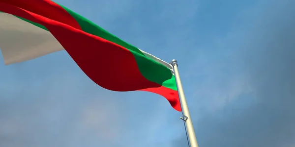 3d weergave van de nationale vlag van Bulgarije — Stockfoto