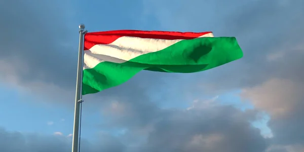 3d weergave van de nationale vlag van Hongarije — Stockfoto
