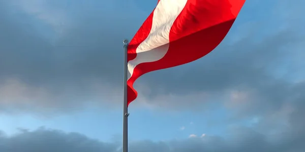 3d representación de la bandera nacional de Austria —  Fotos de Stock