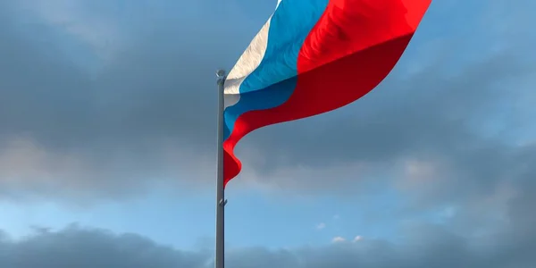3d зображення національного прапора Росії — стокове фото