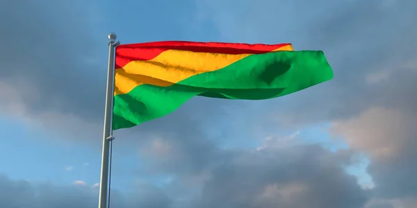 3D-Darstellung der Nationalflagge Boliviens — Stockfoto