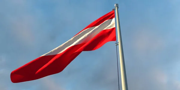 奥地利国旗的三维绘制 — 图库照片