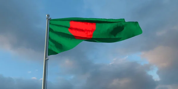 3d representación de la bandera nacional de Bangladesh — Foto de Stock