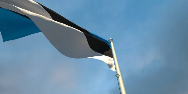 3d renderização da bandeira nacional da Estónia — Fotografia de Stock