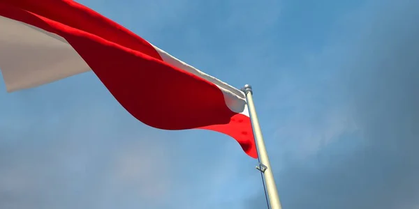 3d renderização da bandeira nacional da Polónia — Fotografia de Stock