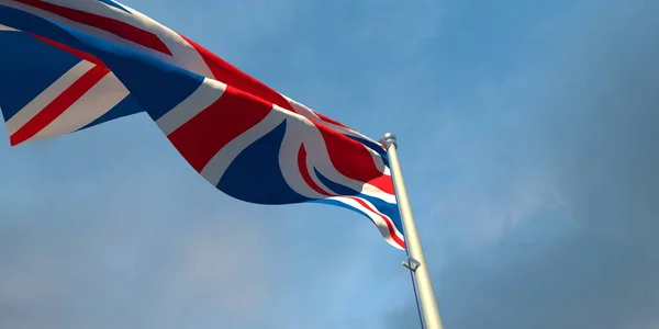 3d rendering of the national flag of the British — Stock Photo, Image