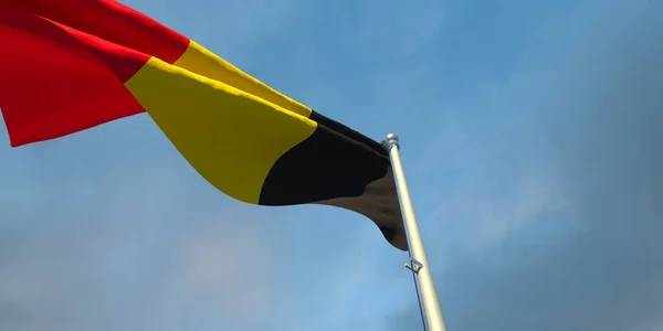 3d representación de la bandera nacional de Bélgica — Foto de Stock