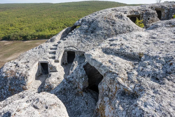 Jeskynní Město Eski Kermen Krymské Republice Ukrajina Jasný Slunečný Den — Stock fotografie