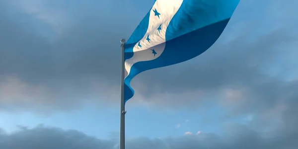 3d representación de la bandera nacional de Honduras —  Fotos de Stock