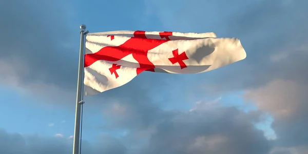 ジョージアの国旗の3Dレンダリング — ストック写真