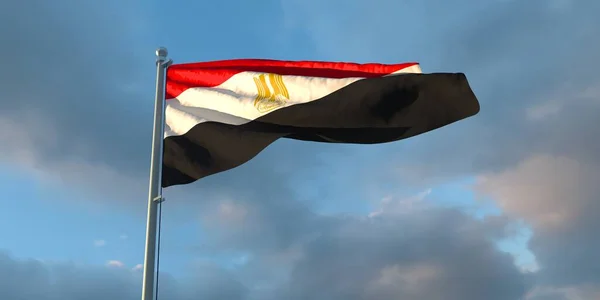3D-Darstellung der Nationalflagge Ägyptens — Stockfoto