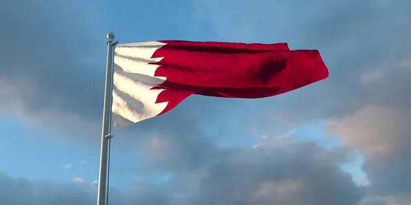 3d vykreslení národní vlajky Kataru — Stock fotografie