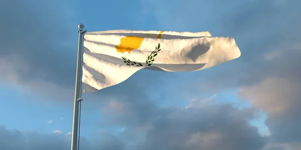 3d 키프 러스 의 국기 번역 — 스톡 사진