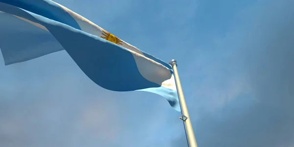 3d απόδοση της εθνικής σημαίας της Αργεντινής — Φωτογραφία Αρχείου