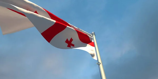 3d vykreslování národní vlajky Gruzie — Stock fotografie