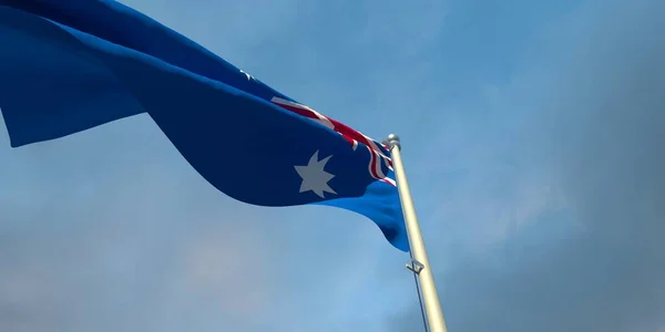 3D-återgivning av Australiens nationella flagga — Stockfoto