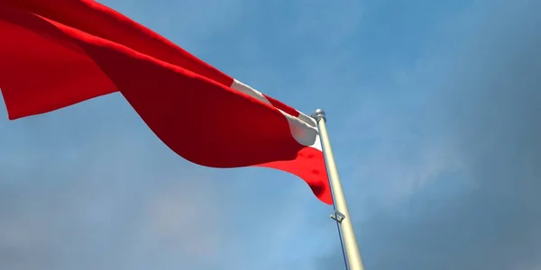 3D-Darstellung der Nationalflagge der Tonga — Stockfoto