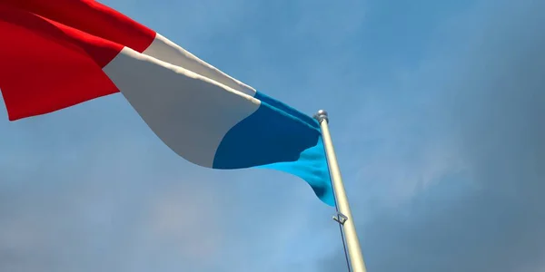 フランス国旗の3Dレンダリング — ストック写真