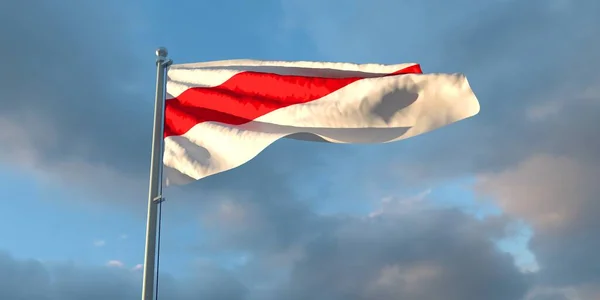 3d prestação da bandeira nacional da Bielorrússia — Fotografia de Stock