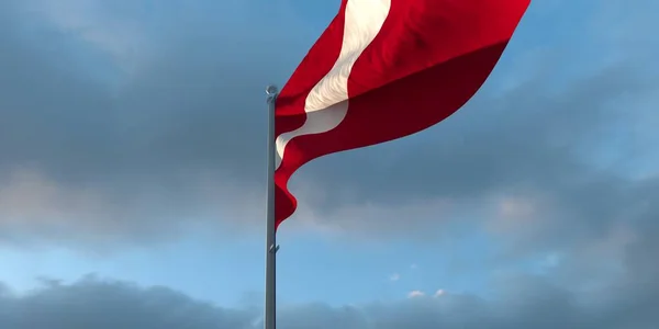 3d representación de la bandera nacional de Letonia —  Fotos de Stock